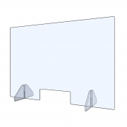  Panou plexiglas protectie casierie cu talpi 67x100 cm